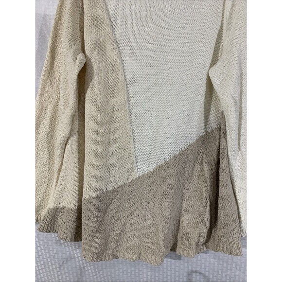 J Jill Colorblock Knit Sweater Womens M Beige Tunic - Picture 4 of 7